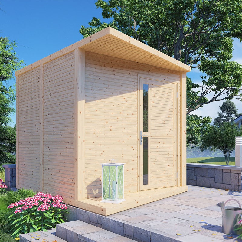 Domek ogrodowy BERTILO Concept z podłogą, grubość 18 mm, niepomalowany