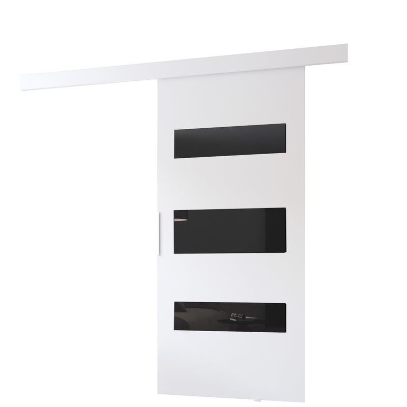 Drzwi przesuwne wewnętrzne CLEAN D 96 cm w kolorze białym.
