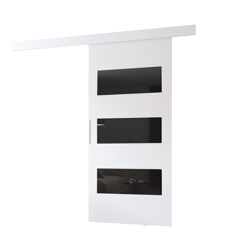 Drzwi przesuwne wewnętrzne CLEAN E 106 cm w kolorze białym.