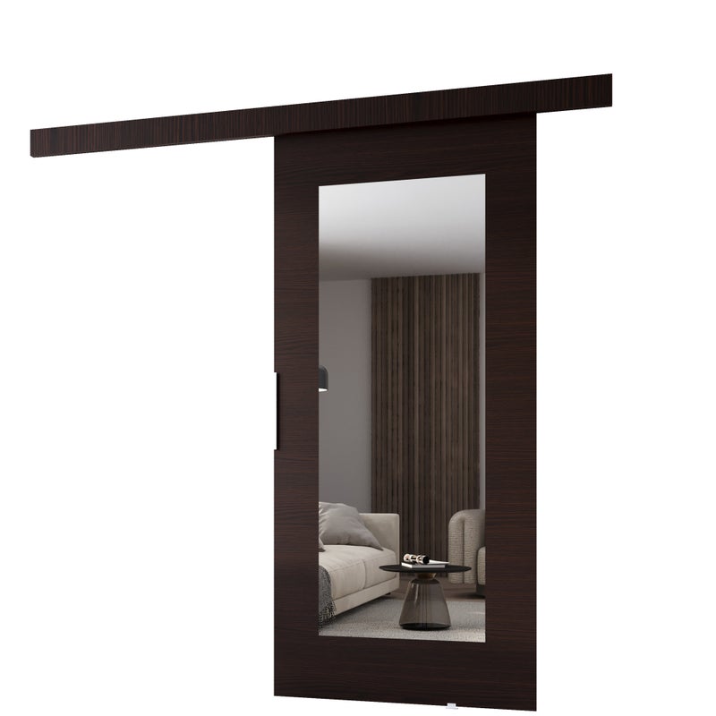 Drzwi przesuwne wewnętrzne CLEAN I 76 cm w kolorze wenge.