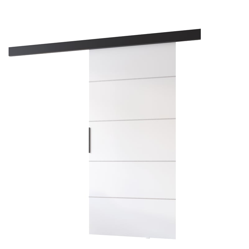 Drzwi przesuwne wewnętrzne PRIMB 86 cm biały /czarny.