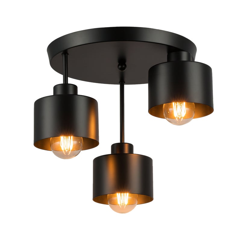 Lampa sufitowa Olga 3xE27 czarna Goldlux