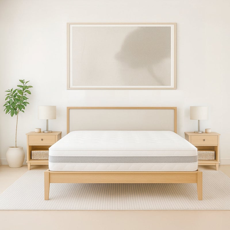 Materac 135x190 ergonomiczny i oddychający 20 cm Naturalny komfort i skandynawski design o wysokiej twardości Made in Italy