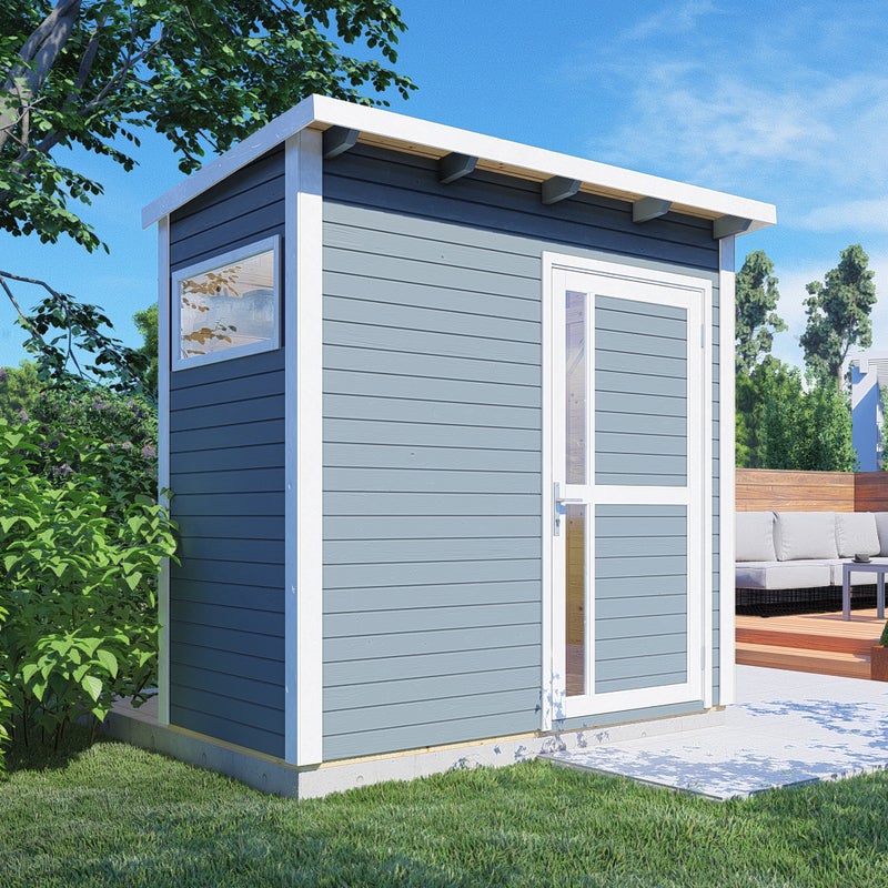 Drewniany domek ogrodowy BERTILO 19 mm Pentus 1 z podłogą 2,55 m² szary
