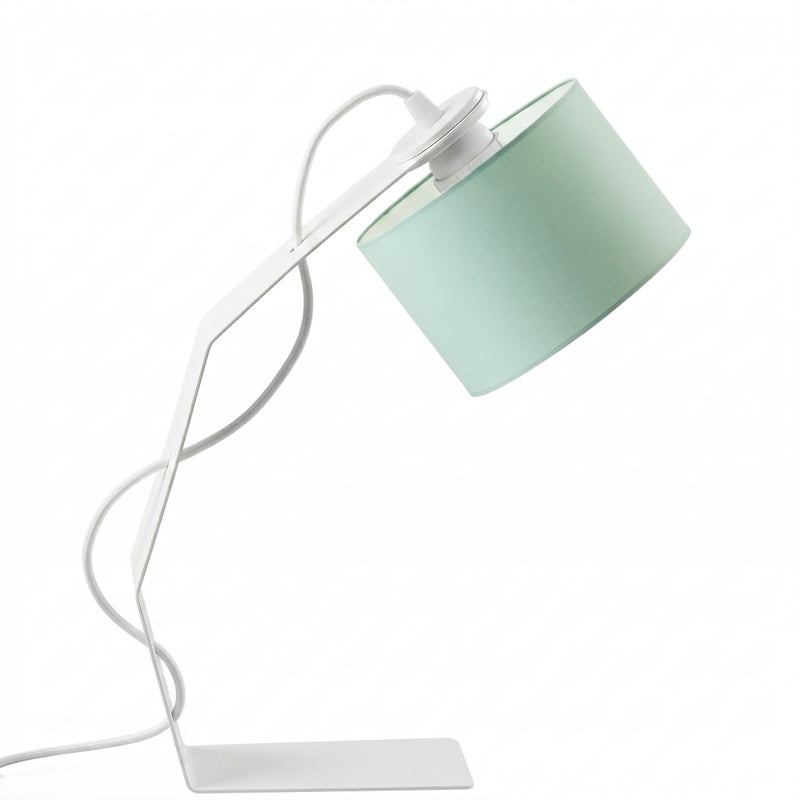 Lampka nocna na biurko lampa biurkowa LED z abażurem walec BLACHA