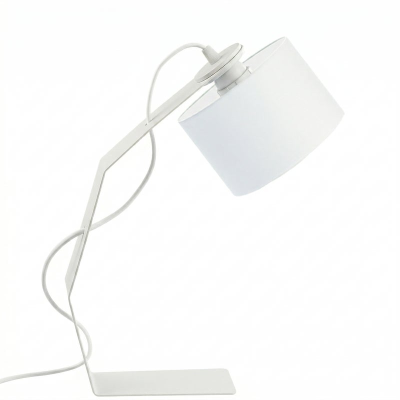 Lampka nocna na biurko lampa biurkowa LED z abażurem walec BLACHA