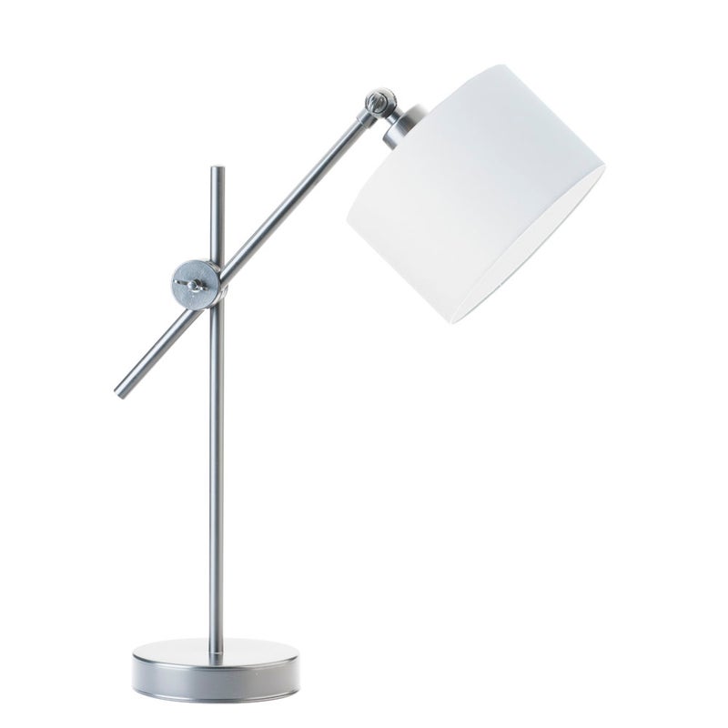 Lampka nocna przegubowa na biurko lampa biurkowa regulowana LED z abażurem walec MODERN