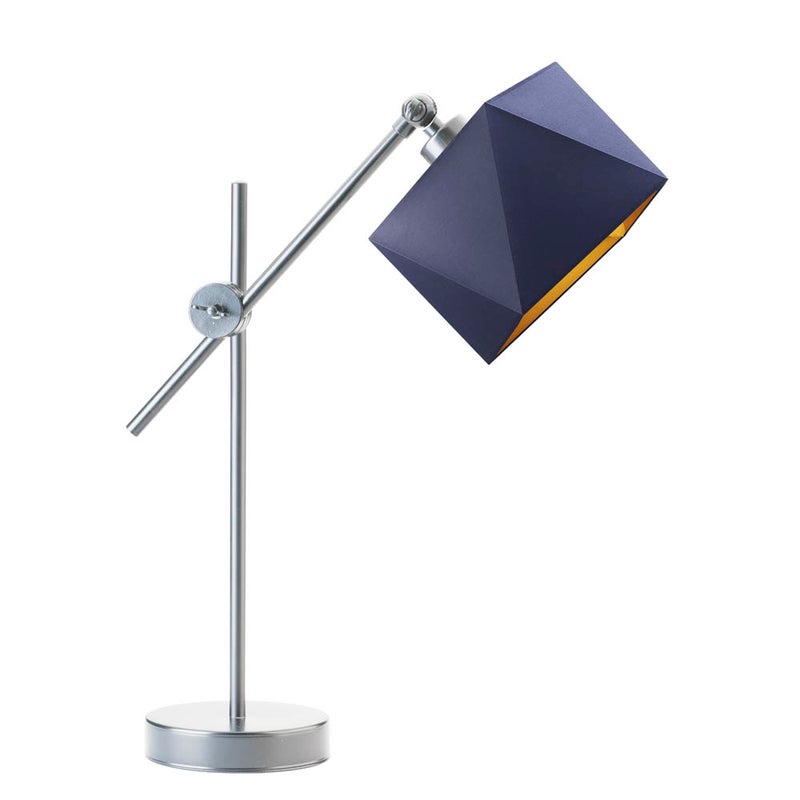 Lampka nocna przegubowa na biurko lampa biurkowa regulowana LED z abażurem diament MODERN