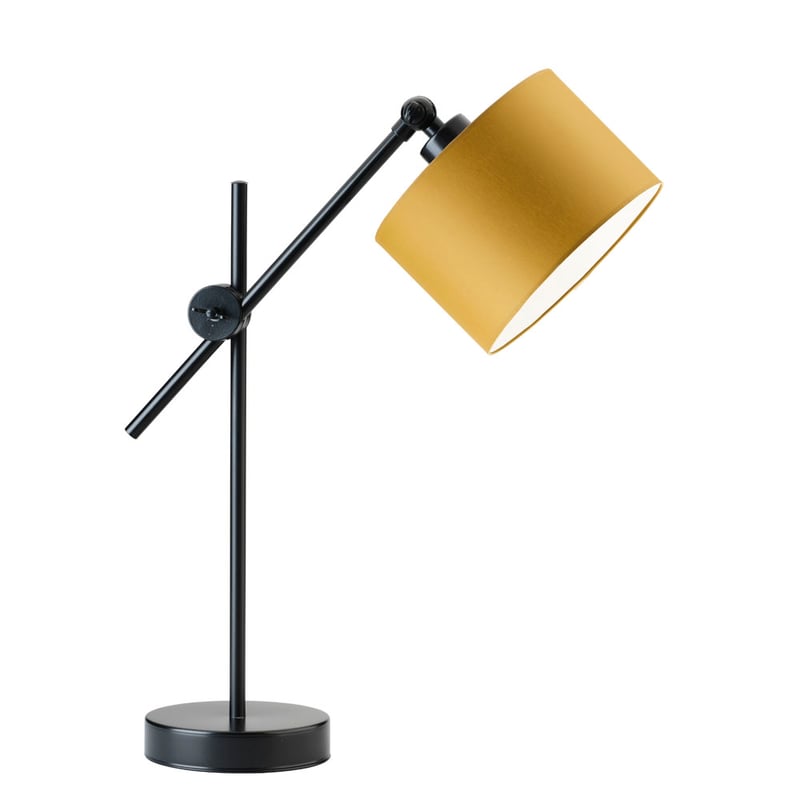 Lampka nocna przegubowa na biurko lampa biurkowa regulowana LED z abażurem walec MODERN