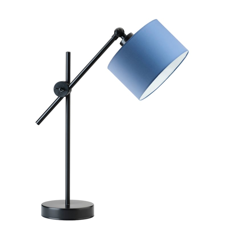 Lampka nocna przegubowa na biurko lampa biurkowa regulowana LED z abażurem walec MODERN