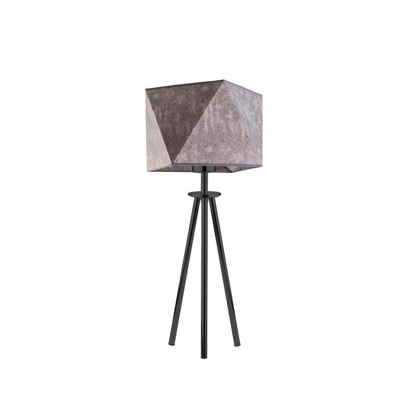 Lampka nocna na biurko lampa biurkowa LED trójnóg z abażurem diament DECO