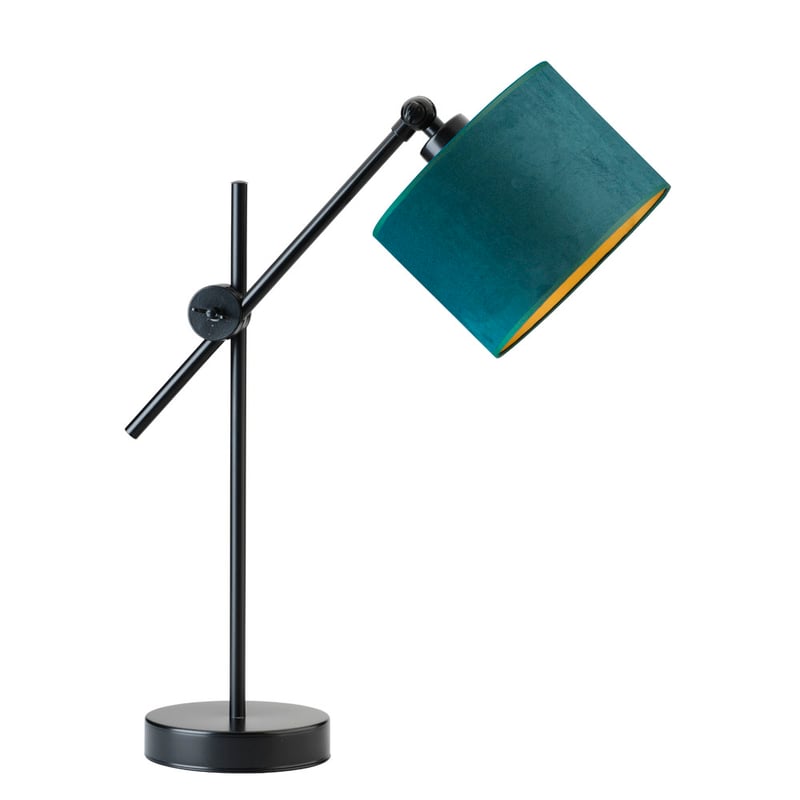 Lampka nocna przegubowa na biurko lampa biurkowa regulowana LED z abażurem walec MODERN