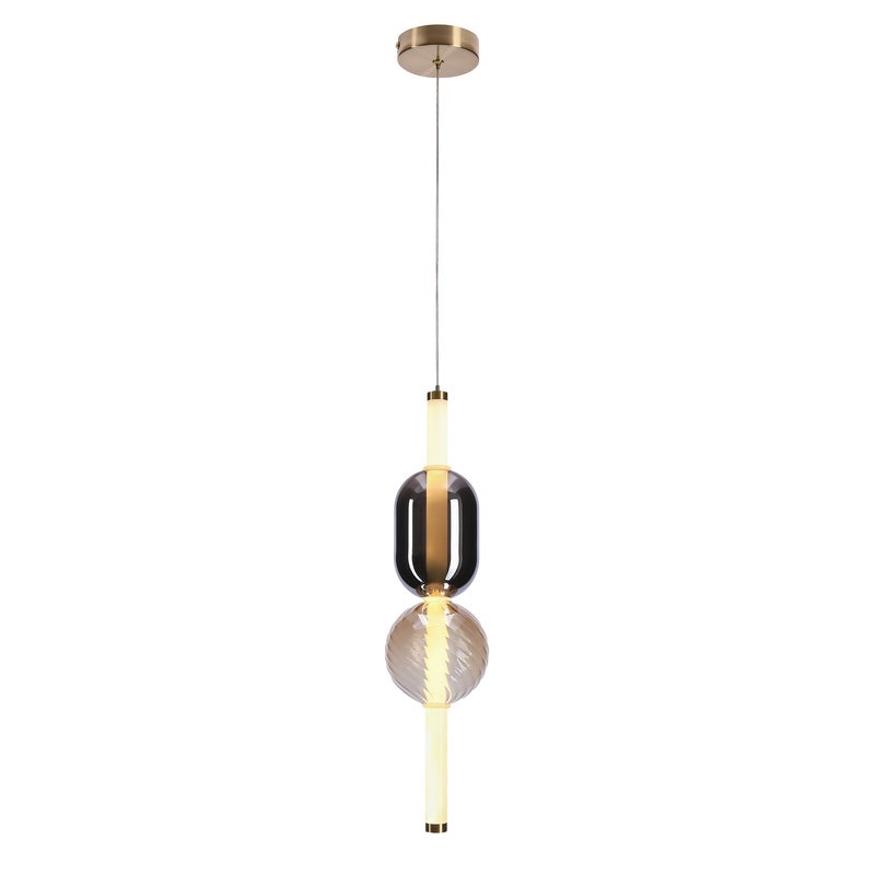 Lampa wisząca Kelly LED 700 lm 8W barwa ciepła bursztynowa dymiona Candellux