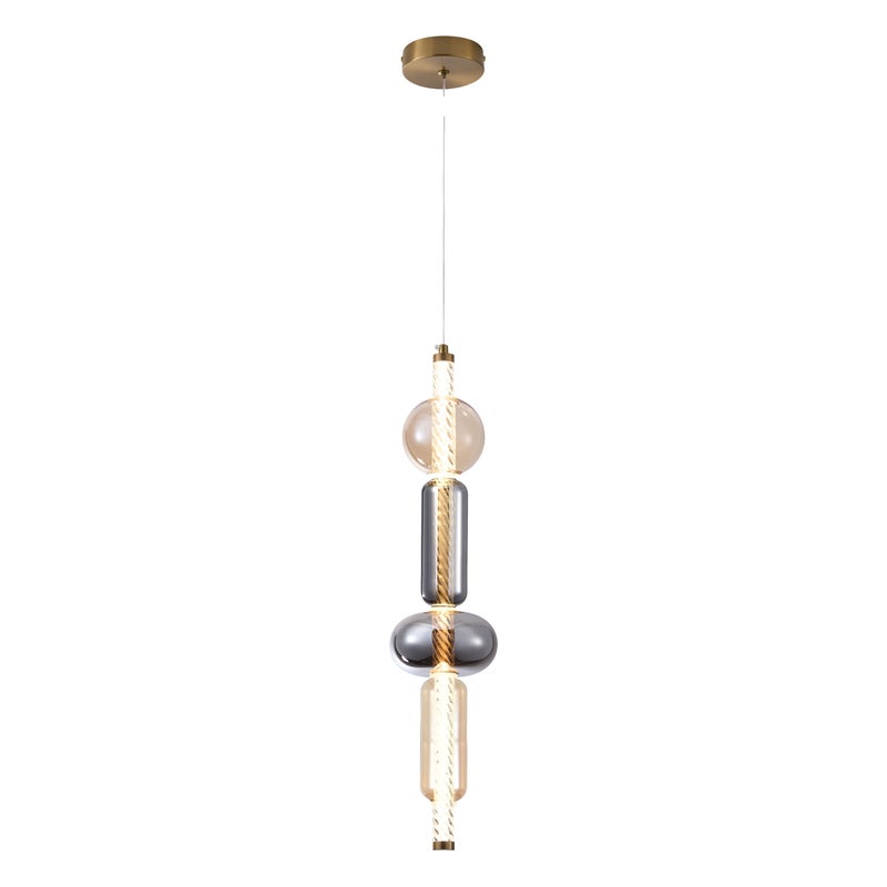 Lampa wisząca Kelly LED 666 lm 9.5W barwa ciepła bursztynowa dymiona Candellux