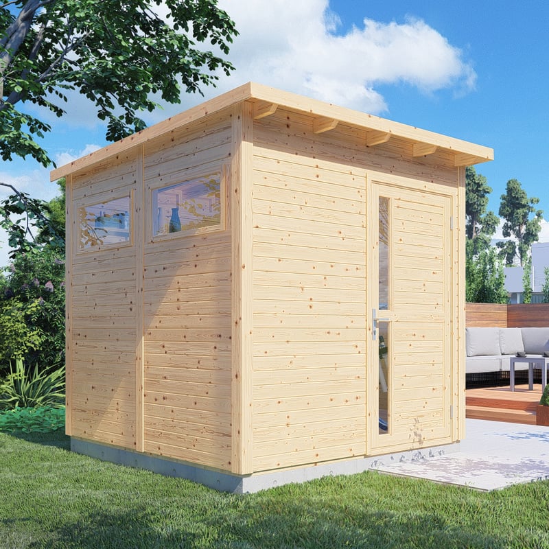 Drewniany domek ogrodowy BERTILO 19 mm Pentus 2 z podłogą 5,1 m² nieimpregnowany