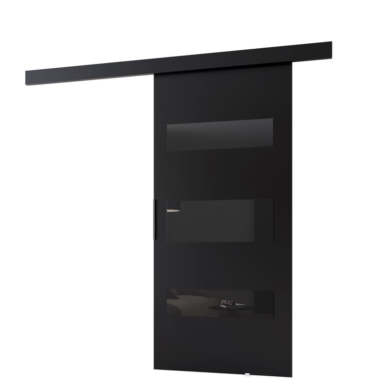 Drzwi przesuwne wewnętrzne PRIM D 106 cm czarny /czarny.