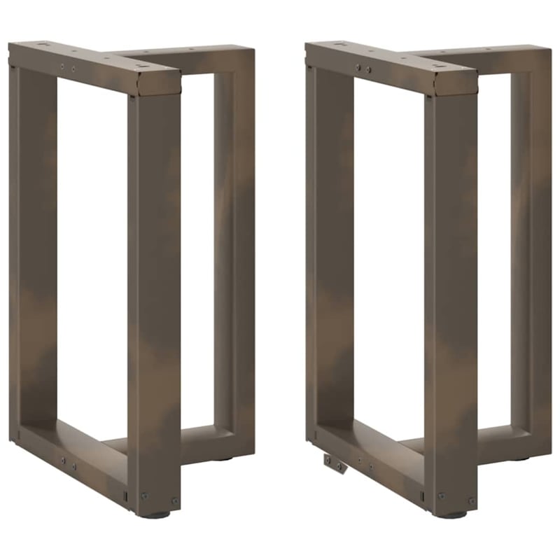 Nogi do stołu jadalnego w kształcie litery T 2 szt. Czarne 60x35x(72-73) cm Stal vidaXL