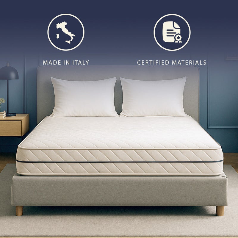 The White Stone Materac 180x190 ze Sprężynami Kieszeniowymi i Waterfoam Wysokość 24 cm Ortopedyczny i Hipoalergiczny