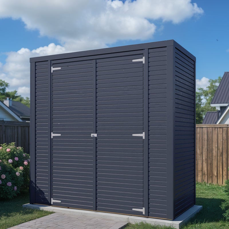 Domek ogrodowy BERTILO Box 1, grubość 18 mm, kolor antracytowy