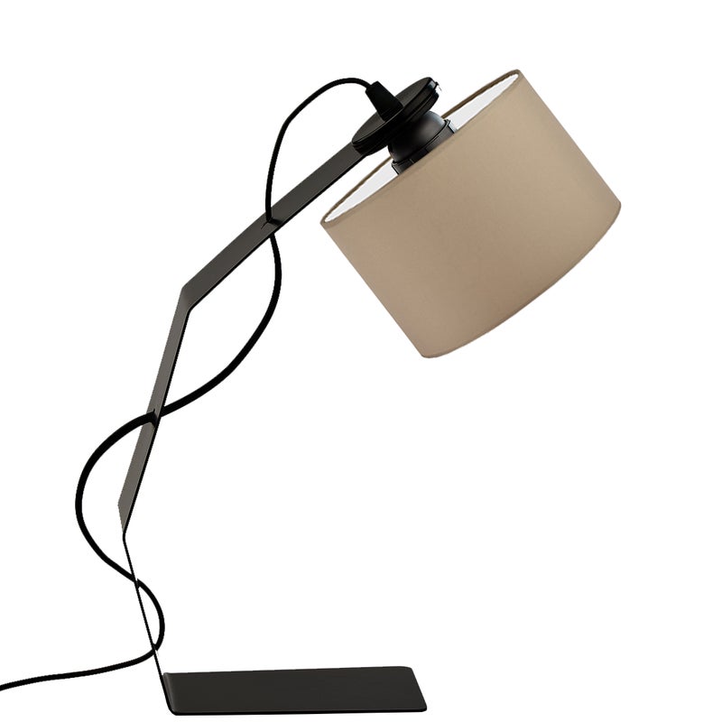 Lampka nocna na biurko lampa biurkowa LED z abażurem walec BLACHA
