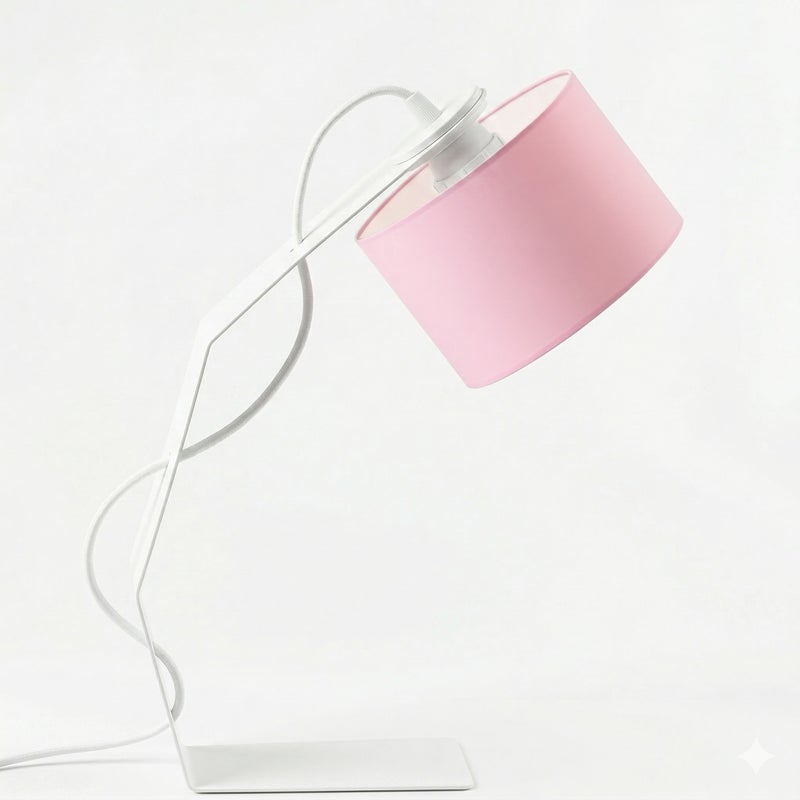 Lampka nocna na biurko lampa biurkowa LED z abażurem walec BLACHA