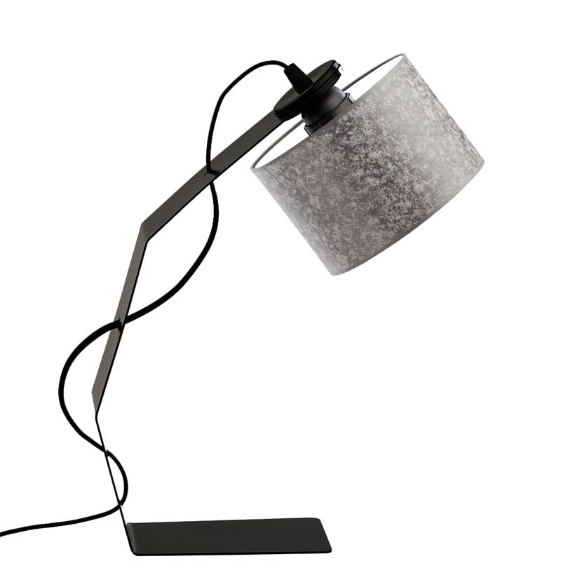 Lampka nocna na biurko lampa biurkowa LED z abażurem walec BLACHA