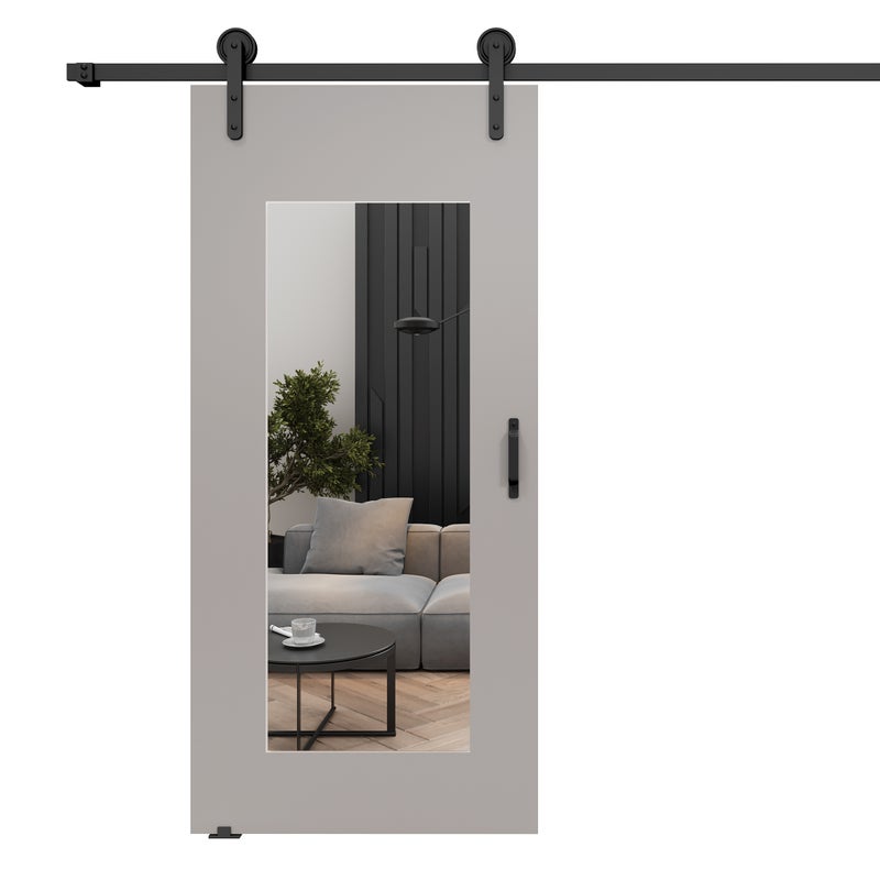 Drzwi przesuwne wewnętrzne LIFT I 76 cm w kolorze szarym.