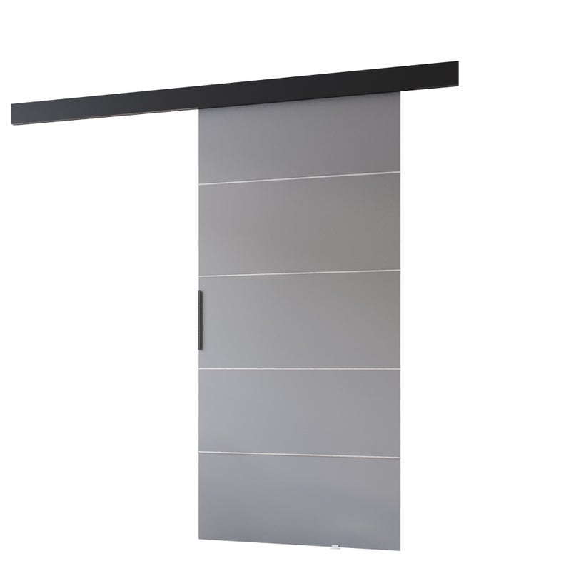 Drzwi przesuwne wewnętrzne PRIMB 106 cm szary /czarny.