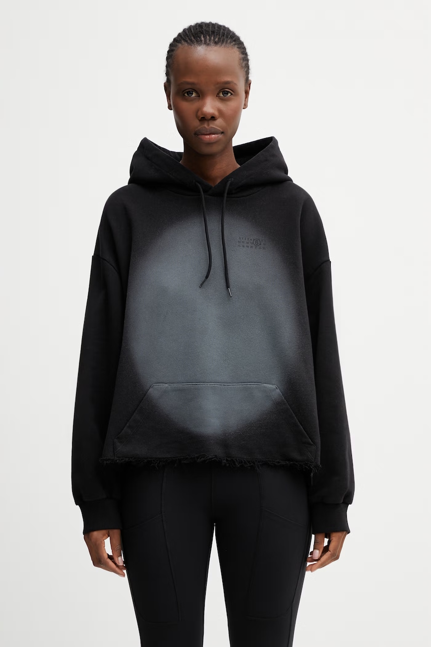 MM6 Maison Margiela bluza z kapturem bawełniana damska