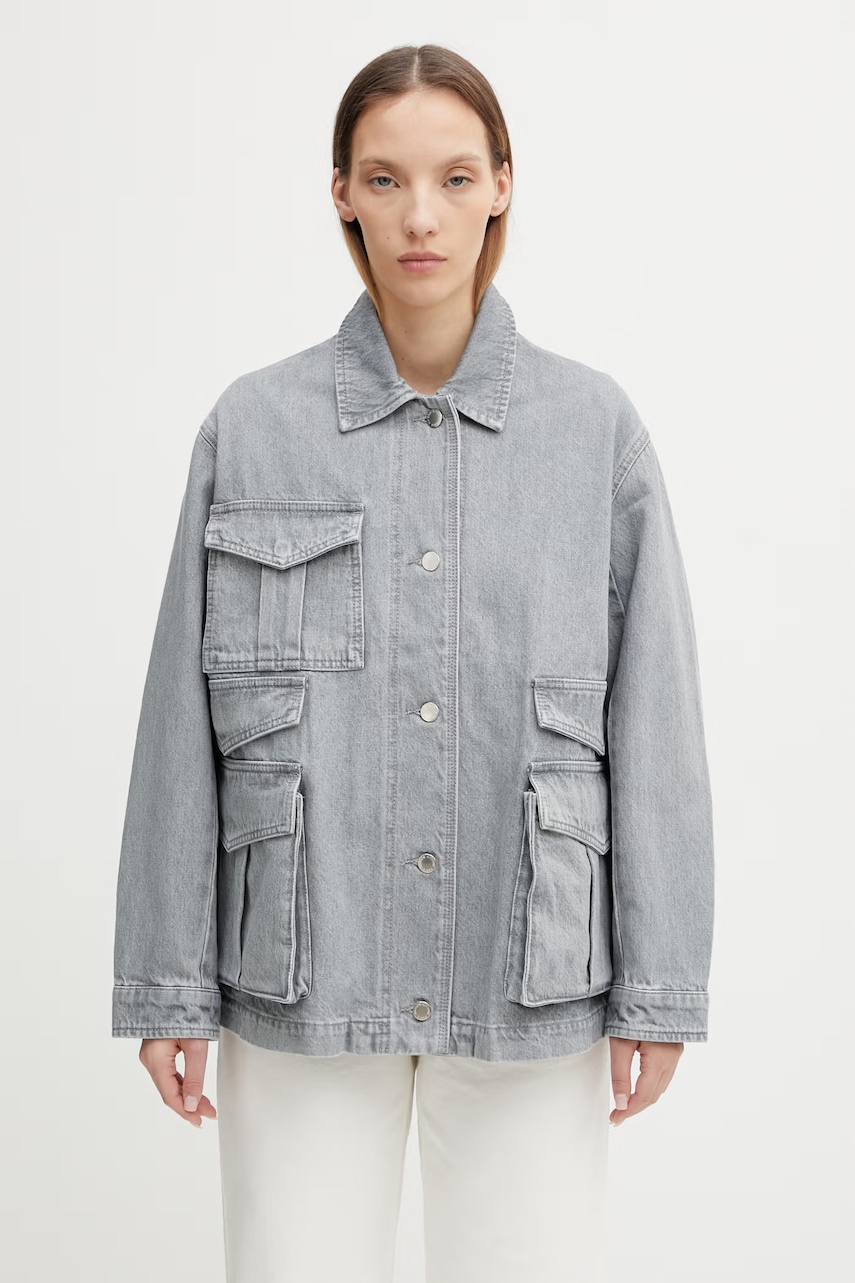 Maison Kitsuné Barn kurtka jeansowa damska