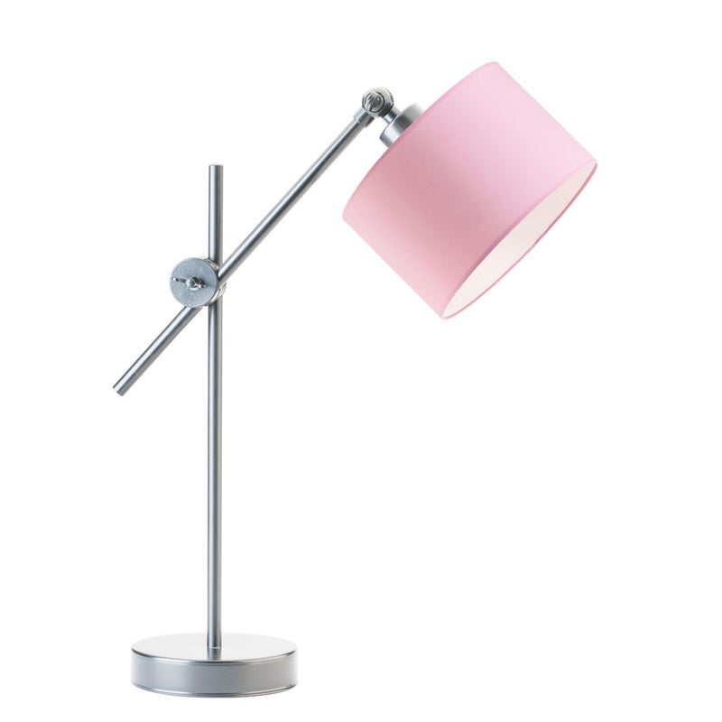 Lampka nocna przegubowa na biurko lampa biurkowa regulowana LED z abażurem walec MODERN