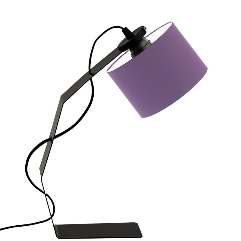 Lampka nocna na biurko lampa biurkowa LED z abażurem walec BLACHA