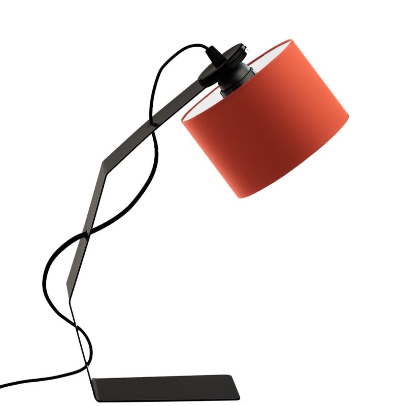 Lampka nocna na biurko lampa biurkowa LED z abażurem walec BLACHA