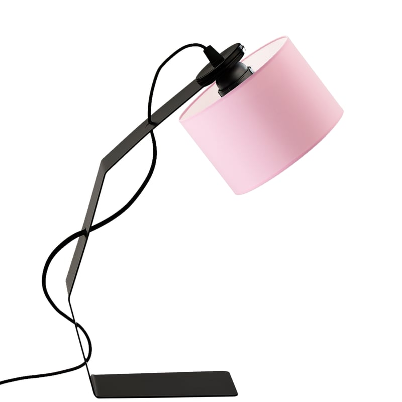 Lampka nocna na biurko lampa biurkowa LED z abażurem walec BLACHA