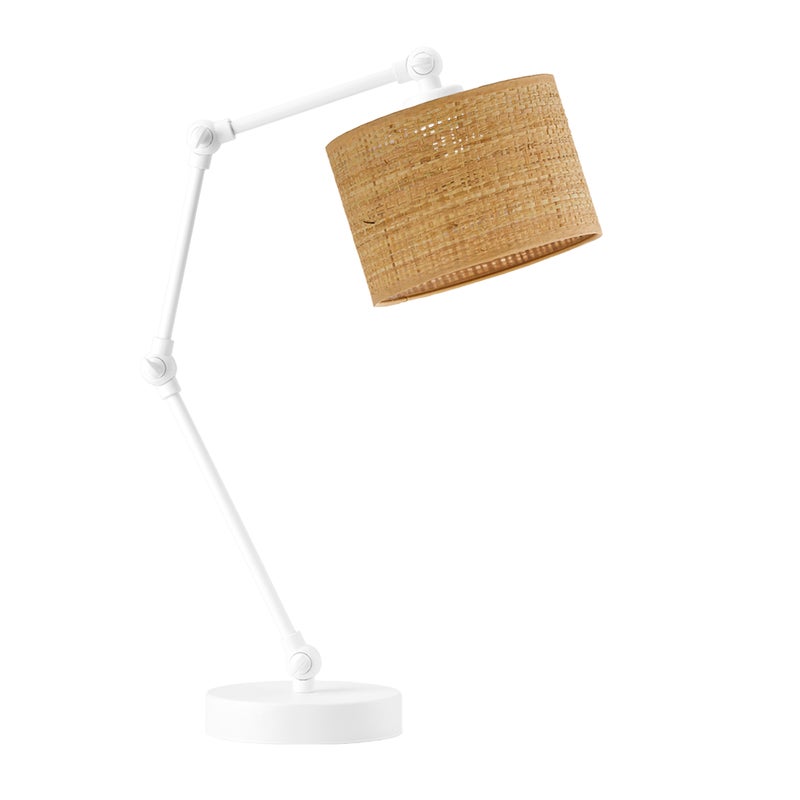 Lampka nocna przegubowa na biurko lampa biurkowa regulowana LED z abażurem walec SOUL