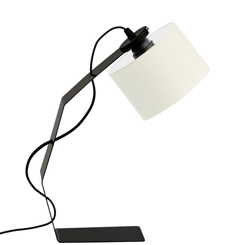 Lampka nocna na biurko lampa biurkowa LED z abażurem walec BLACHA