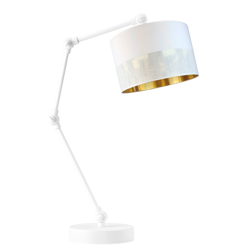 Lampka nocna przegubowa na biurko lampa biurkowa regulowana LED z abażurem walec SOUL