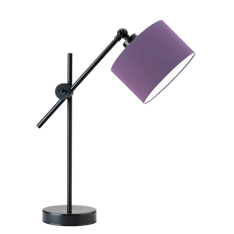 Lampka nocna przegubowa na biurko lampa biurkowa regulowana LED z abażurem walec MODERN