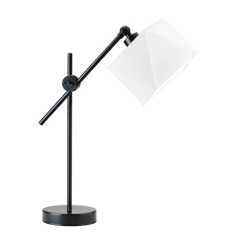 Lampka nocna przegubowa na biurko lampa biurkowa regulowana LED z abażurem diament MODERN