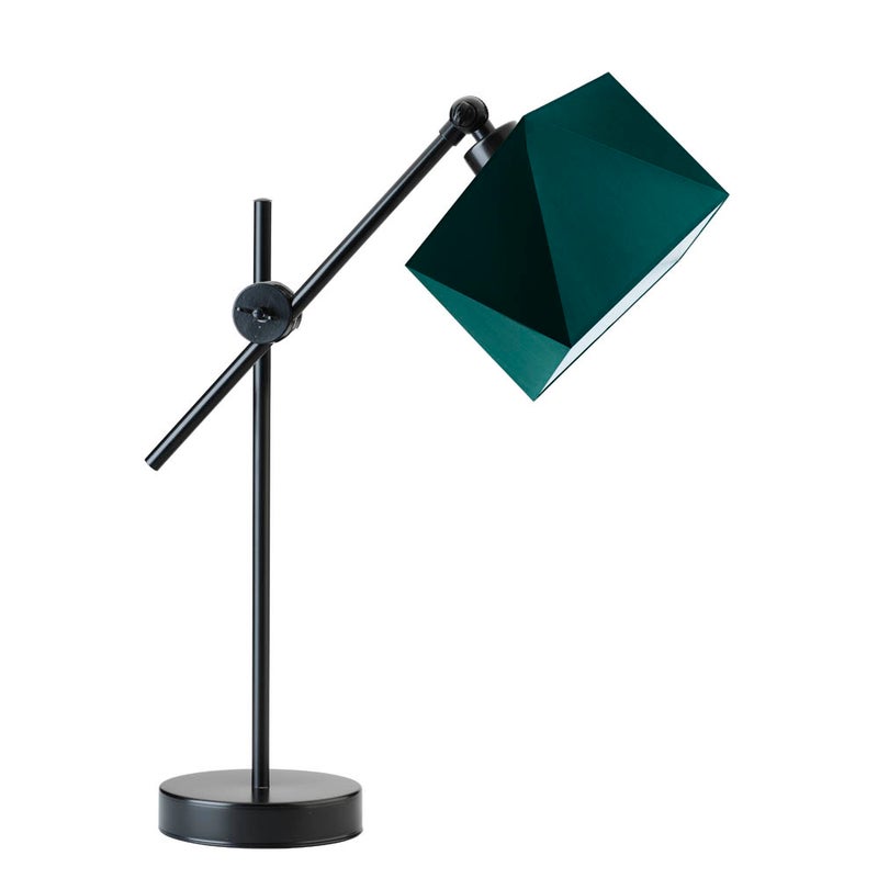 Lampka nocna przegubowa na biurko lampa biurkowa regulowana LED z abażurem diament MODERN