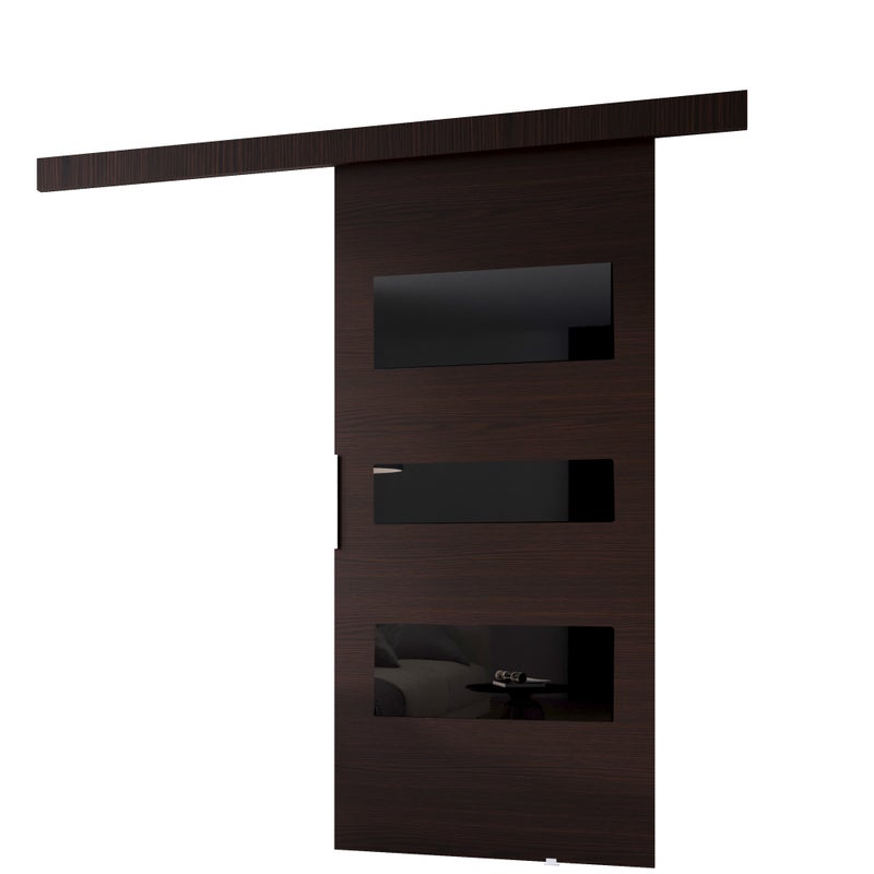 Drzwi przesuwne wewnętrzne CLEAN C 86 cm w kolorze wenge.