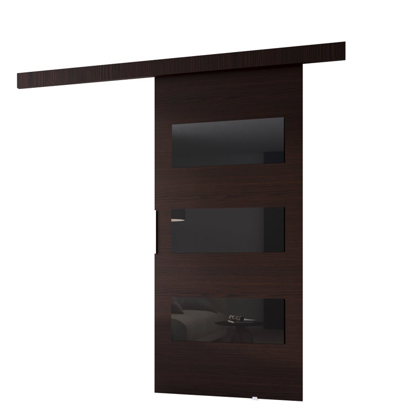 Drzwi przesuwne wewnętrzne CLEAN E 86 cm w kolorze wenge.