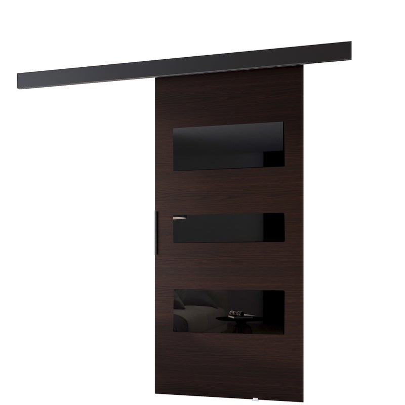 Drzwi przesuwne wewnętrzne PRIM C 86 cm wenge /czarny.