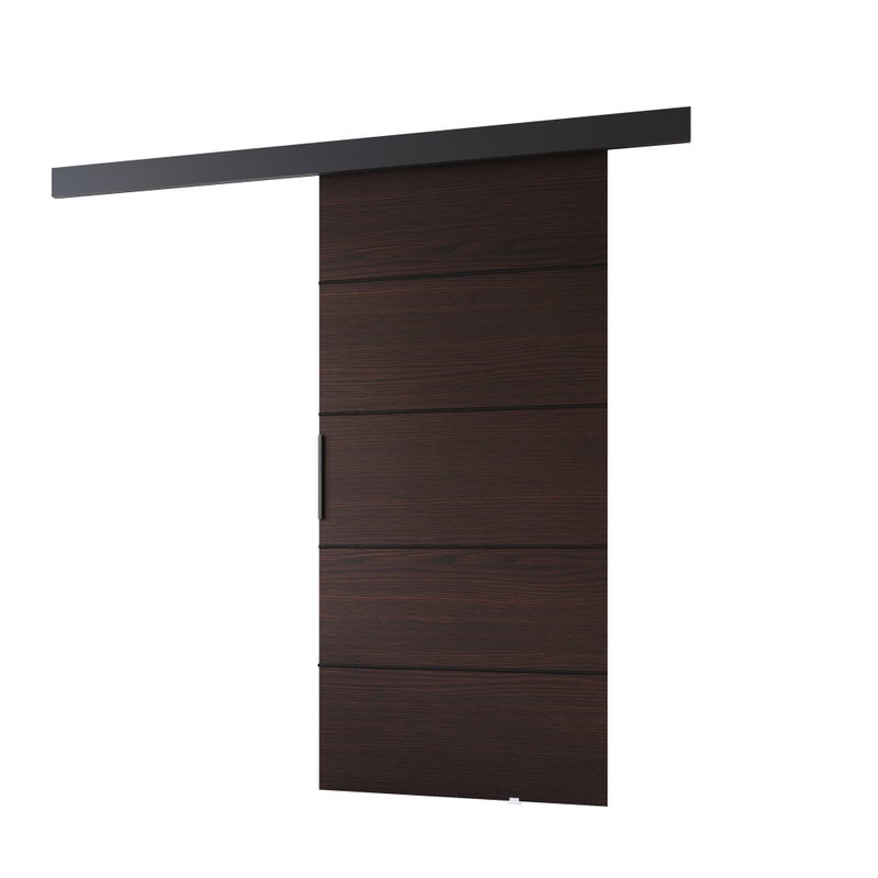 Drzwi przesuwne wewnętrzne PRIM 1 K 96 cm wenge /czarny.