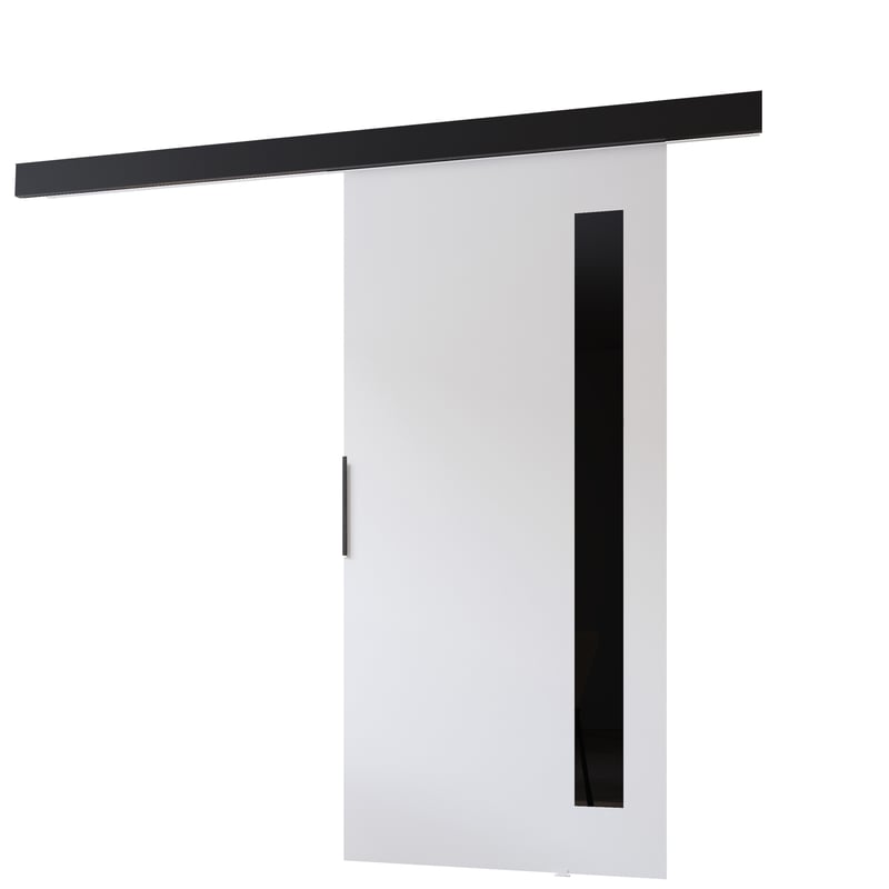 Drzwi przesuwne wewnętrzne PRIM G 106 cm biały /czarny.