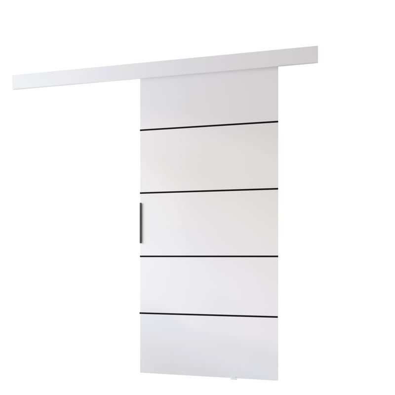 Drzwi przesuwne wewnętrzne PRIM 2 K 76 cm w kolorze białym.