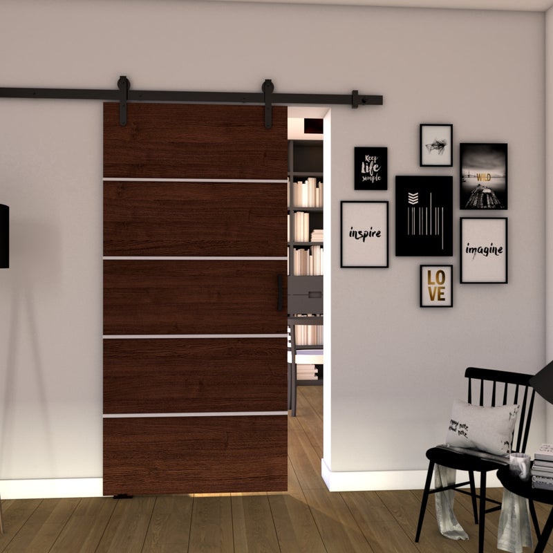 Drzwi przesuwne wewnętrzne LIFT B 86 cm w kolorze wenge .
