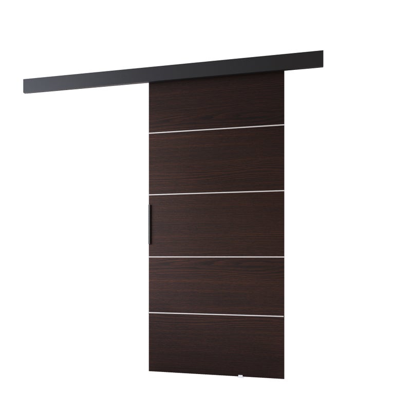 Drzwi przesuwne wewnętrzne PRIMB 96 cm wenge /czarny.
