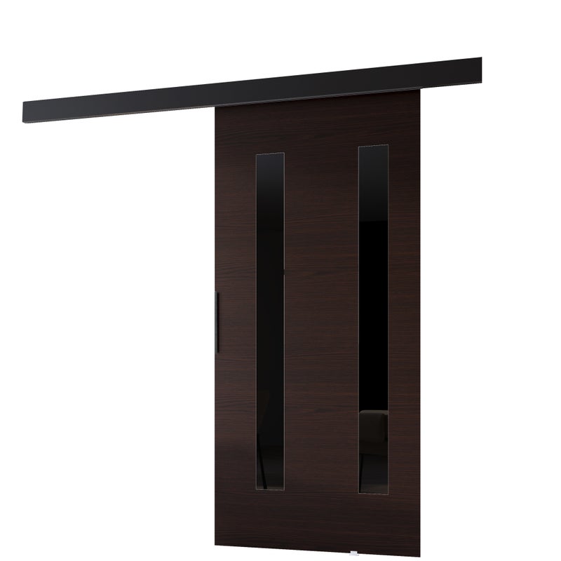 Drzwi przesuwne wewnętrzne PRIM H 106 cm wenge /czarny.