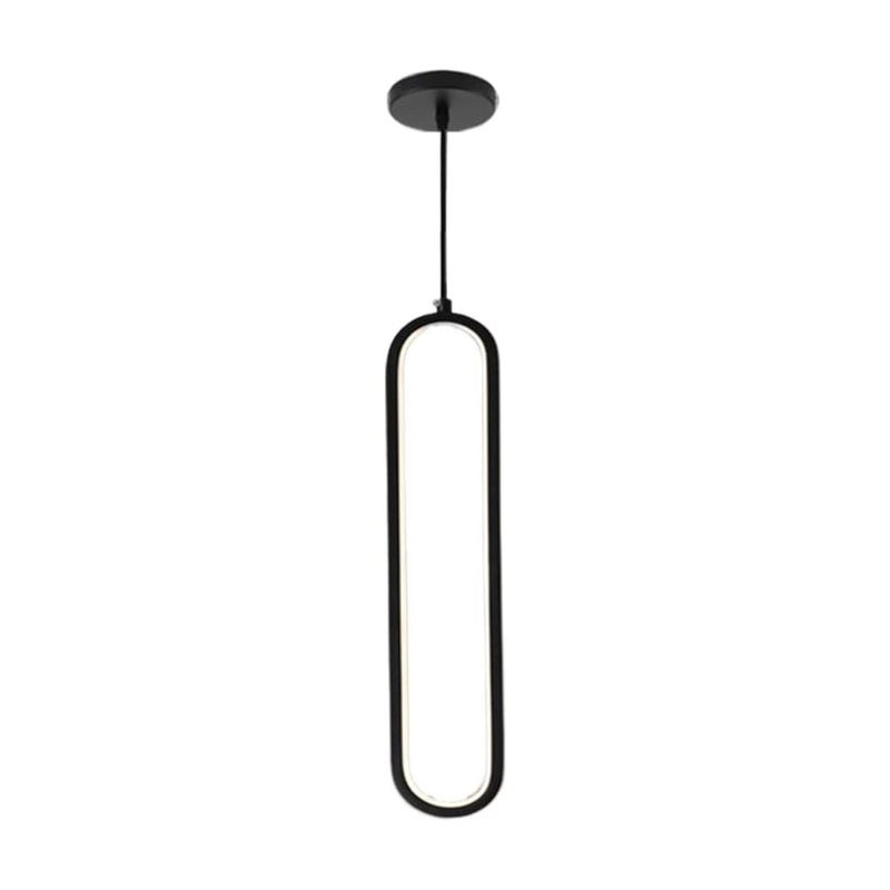 Ultracienki metalowy żyrandol, nowoczesna lampa wisząca LED - 15W, ciepłe białe liniowe oświetlenie dekoracyjne do sypialni